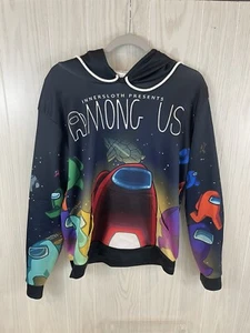 Innersloth Presents Among Us Multicolor Hoodie Size LARGE Pullover Sweatshirt - Picture 1 of 8