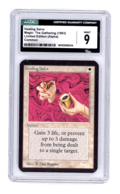 1993 Magic the Gathering MtG LIMITED EDITION ALPHA  Healing Salve CGC 9  - Image 1 of 2