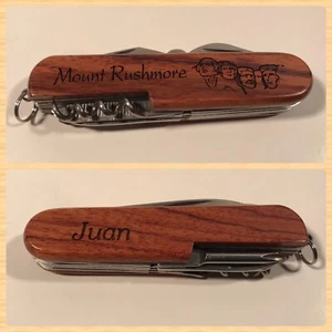 Mount Rushmore Souvenir Engraved “Juan” Utility Multi Purpose Pocket Knife - Picture 1 of 11
