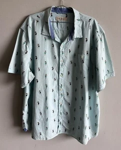 Tommy Bahama Men Button Up Shirt Seersucker White Hula Girl Hawaiian Size XXXL - Picture 1 of 8
