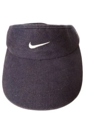 Nike Golf Visor Hat Navy Blue Adjustable Cap - Denim Look, Lightweight & Stylish - Image 1 of 4
