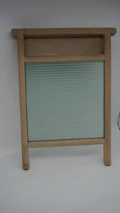 Altes Original Waschbrett Glas Holz Waschen Rubbeln 55x40 cm - Bild 1 von 5