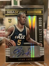 2014-15 NBA Hoops Hot Signatures Rodney Hood #85 Rookie Auto RC