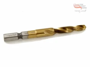10 x Metric M6 Countersink Combination Drill Tap Bits 1/4'' Hex Shank HSS - Picture 1 of 2