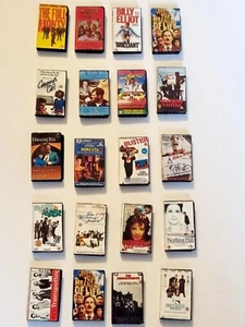 Dolls House miniature 1:12 scale British Movie VHS x 4 - Choose your set! - Picture 1 of 6