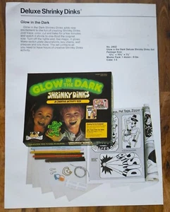 VINTAGE 1980 SHRINKY DINKS GLOW IN THE DARK ADVERTISEMENT - Picture 1 of 1