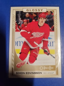 2023-24 UD Series 1 Simon Edvinsson R-22 O-Pee-Chee Glossy Gold Rookie RC