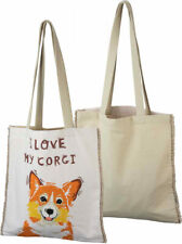 Corgi Love Cotton Tote Bag