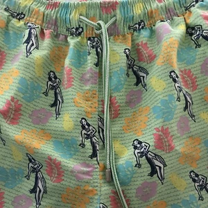 Peter Millar Badehose Herren Medium Hula Dance Pinup Print Shorts gefüttert mit Fehler - Bild 1 von 14