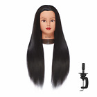 Cosmetology Mannequin Head 100% Human Hair Hairdresser Training Super Long Stand