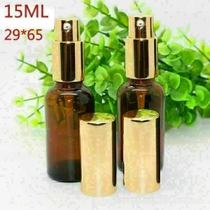 Nuevo frasco de vidrio ámbar de 5 piezas para perfume de aceite esencial botella de 15 ml - Imagen 1 de 2