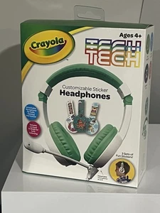 Crayola Tech Cuffie Adesive Personalizzabili con Microfono Nuove Verde - Foto 1 di 4