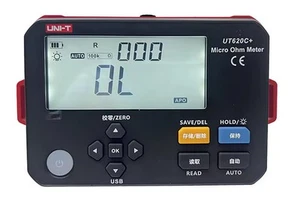 UNI-T UT620C+ Digital Micro Ohm Meter Insulation Earth Resistance Meters - Picture 1 of 12
