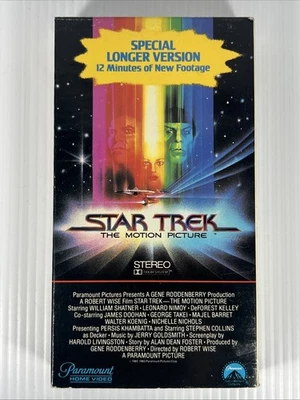 Star Trek The Motion Pictures VHS 1980 Paramount Pictures  William Shatner SciFi - Image 1 of 4