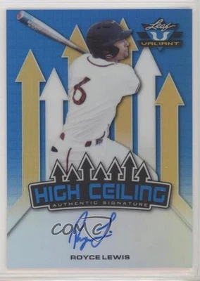 2017 Leaf Valiant Draft High Ceiling Blue /35 Royce Lewis #HC-RL1 Auto - Image 1 of 2
