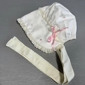 Cravatta collo vintage bambino cofano 2T bianco occhiello pizzo ricamo floreale dettaglio fiocco - Foto 1 di 8