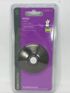 New 🔥Wired StyleSelections Oil-Rubbed Bronze LED Doorbell Button Sealed 2369371 - Picture 1 of 9