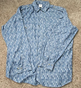 Camicia manica lunga uomo taglia XL/5 tasche 25" petto/20" spalle incrociate - Foto 1 di 6