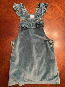 Tahari Girls Size 6 Greenish Blue Smooth Velvet-like Jumper - Picture 1 of 2