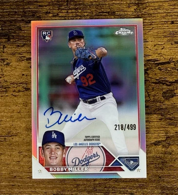 2023 Topps Chrome Update Bobby Miller Auto Refractor RC /499 #RA-BM - Image 1 of 2
