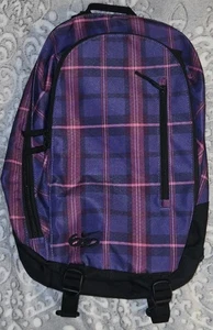 Nike Fundamentals 6.0 Backpack Plaid Blue Purple Black - Picture 1 of 11