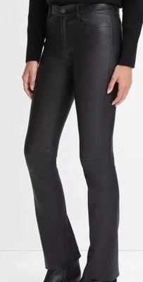 Vince Stretch  Bootcut Leather Pants Vince Size 10 - Image 1 of 4
