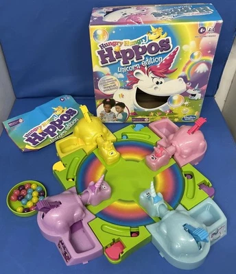 Hungry Hippos Unicorn Edition Family Board Game - Hasbro 2020 - Complete - Image 1 of 4