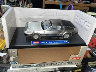 Sun Star 1981 De Lorean LK escala 1:18 modelo de carro fundido com caixa pintura ruim - Imagem 1 de 4