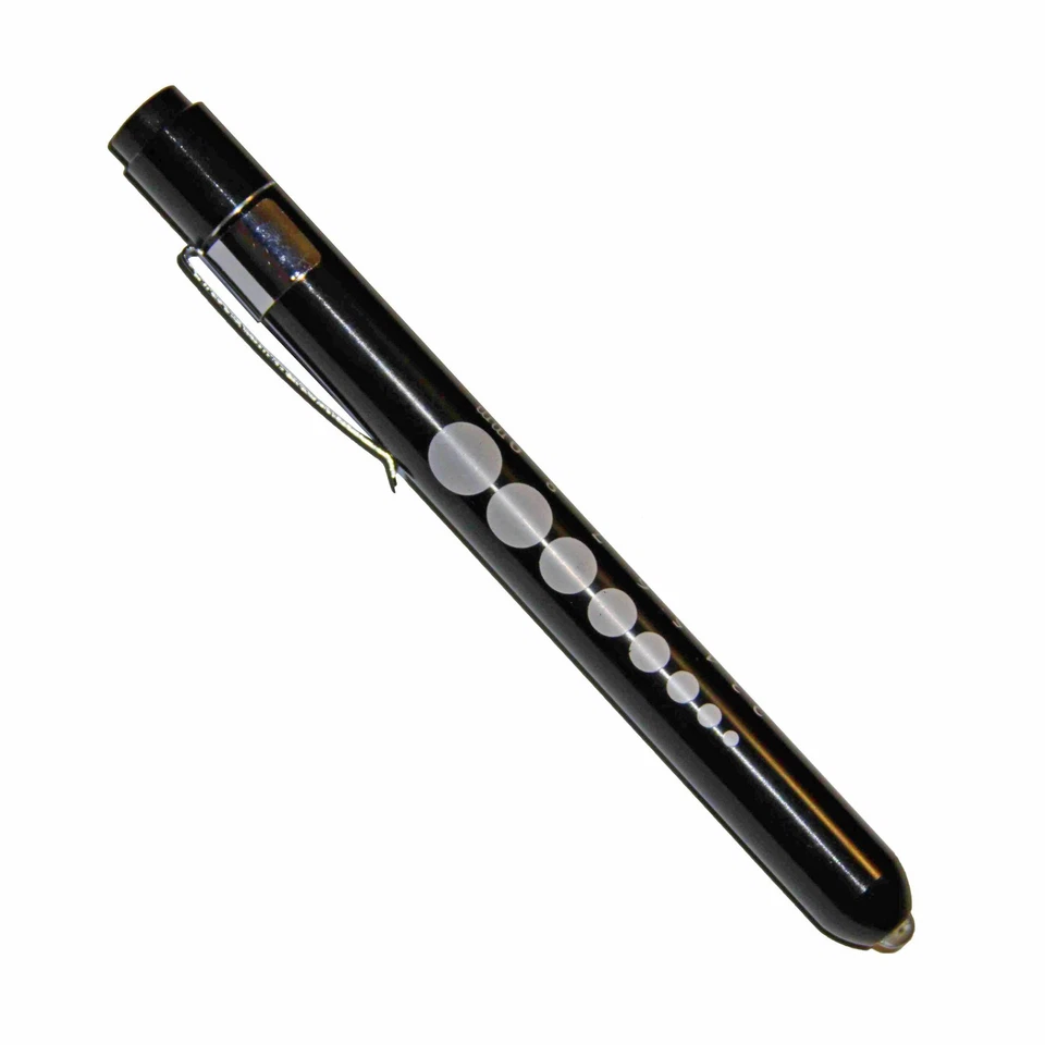 Professional Medical Diagnostic Penlights With Pupil Gauge Black w/Batteries VM - Image 1 of 1
