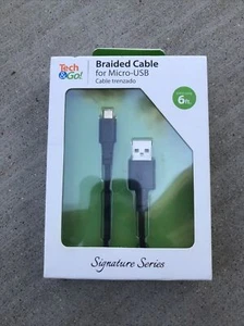 Tech and Go 6 ft. Braided Cable for Micro-USB! - Picture 1 of 2