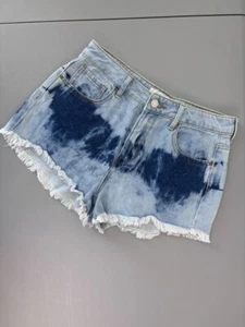 PacSun Damen 27 High Rise Festival Short Tie Dye Denim Cutoff Jeansshorts - Bild 1 von 7