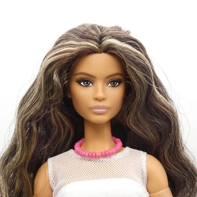 Necklace for Barbie Integrity Toys Doll Size Beaded Pink Choker Handmade - Image 1 of 4