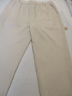 Mujer Alex Marie Beige Blanco Rayas Pantalón Talla 16 Foto 1 de 4
