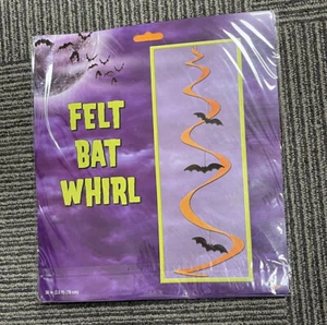 Beistle Felt Bats Whirl Spiral Halloween Decoration for Spooky Party Supplies - Picture 1 of 3