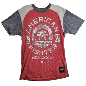 American Fighter T-Shirt Men Large White Graphic Print Athletics 1974 - Picture 1 of 7