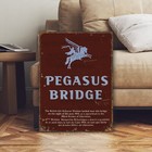Vintage Style WW2 Pegasus Bridge British Paratrooper Normandy VE Day War Sign