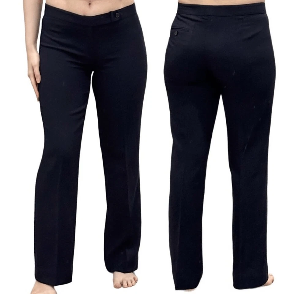Pantalones Pantalón Ralph Lauren Etiqueta Negra Lana Bootcut en Azul Marino Para Mujer’s Talla 8 Foto 1 de 4