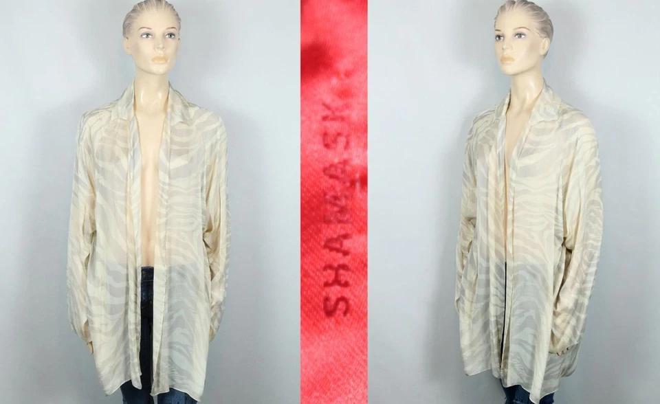 Jaqueta espanador SHAMASK Couture arte para usar organza pura seda aberta frontal 3 - Imagem 1 de 4