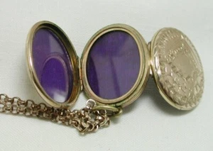 Victorian Gold Cased Engraved 4 Photo Double Locket On 9ct Gold Chain 21875 - Picture 1 of 9