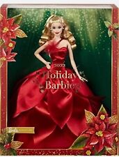 Barbie Signature 2022 Holiday Barbie Doll Blonde Wavy Hair NEW