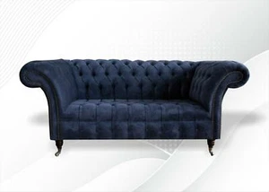 Couch Zweisitzer Klassische Textilsofa Couch Polster Sofa 2 Sitzer Samt Couchen - Bild 1 von 12