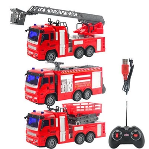 Toddler Children's Fire Truck Car Toy With Remote Construction Truck Xmas Gift - Picture 1 of 14