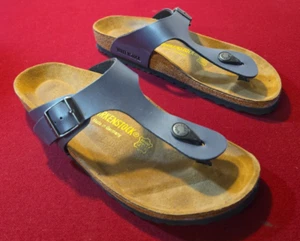 Birkenstock Gizeh Flip Flops Thongs Sandals Gray Blue Women's Size 41 US Size 10 - Picture 1 of 11