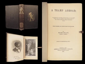 A Tramp Abroad | Twain, 1880 – First Edition | Illustrated Travel Literature - Picture 1 of 24
