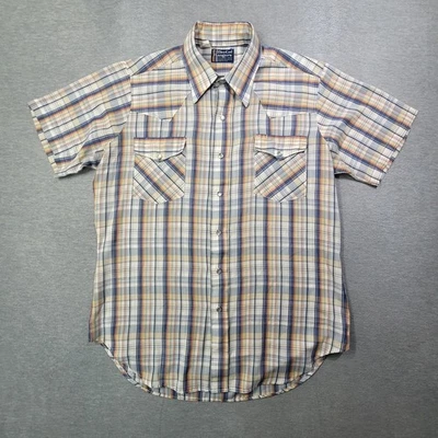 Camisa De Colección Dee Cee Rangers Perla A Presión Hombres Grande Multicolor A Cuadros Hecha en EE. UU. Foto 1 de 4