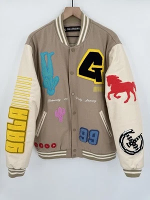 Chaqueta Universitaria Gala Original It’s Complicated Marrón Bordada a Presión Para Hombre’s Grande Foto 1 de 4