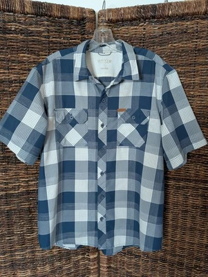 Orvis Plaid Button Up Shirt Men's Large Blue Gorpcore Hiking Camping Fishing  - Image 1 of 4