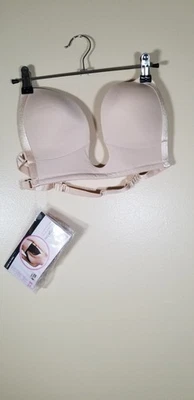 Sujetador Push Up Corte Bajo Profundo U Correa Extraíble Sin Tirantes Sin Espalda Talla 5 38B,C Foto 1 de 4