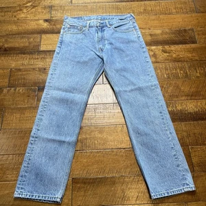 Levi's Jeans Herren 33 x 29 * 505 gerades Bein blau verwaschen Baumwolle Denim Etikett 33 x 30 - Bild 1 von 7