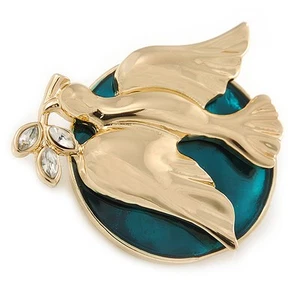 Gold Plated 'The Dove Of Peace' Brooch - Picture 1 of 4